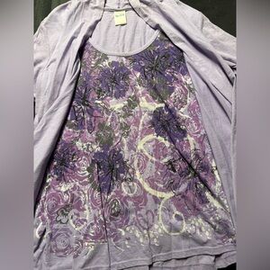 Blair Lavender Floral Scoop-Neck Tunic